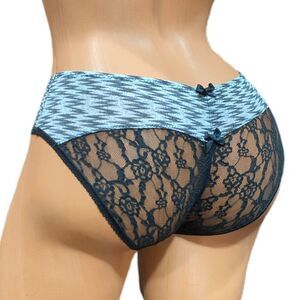 Victoria’s Secret Low Rise Hiphugger Cotton & Ruched Sheer Lace on back Panty Xs